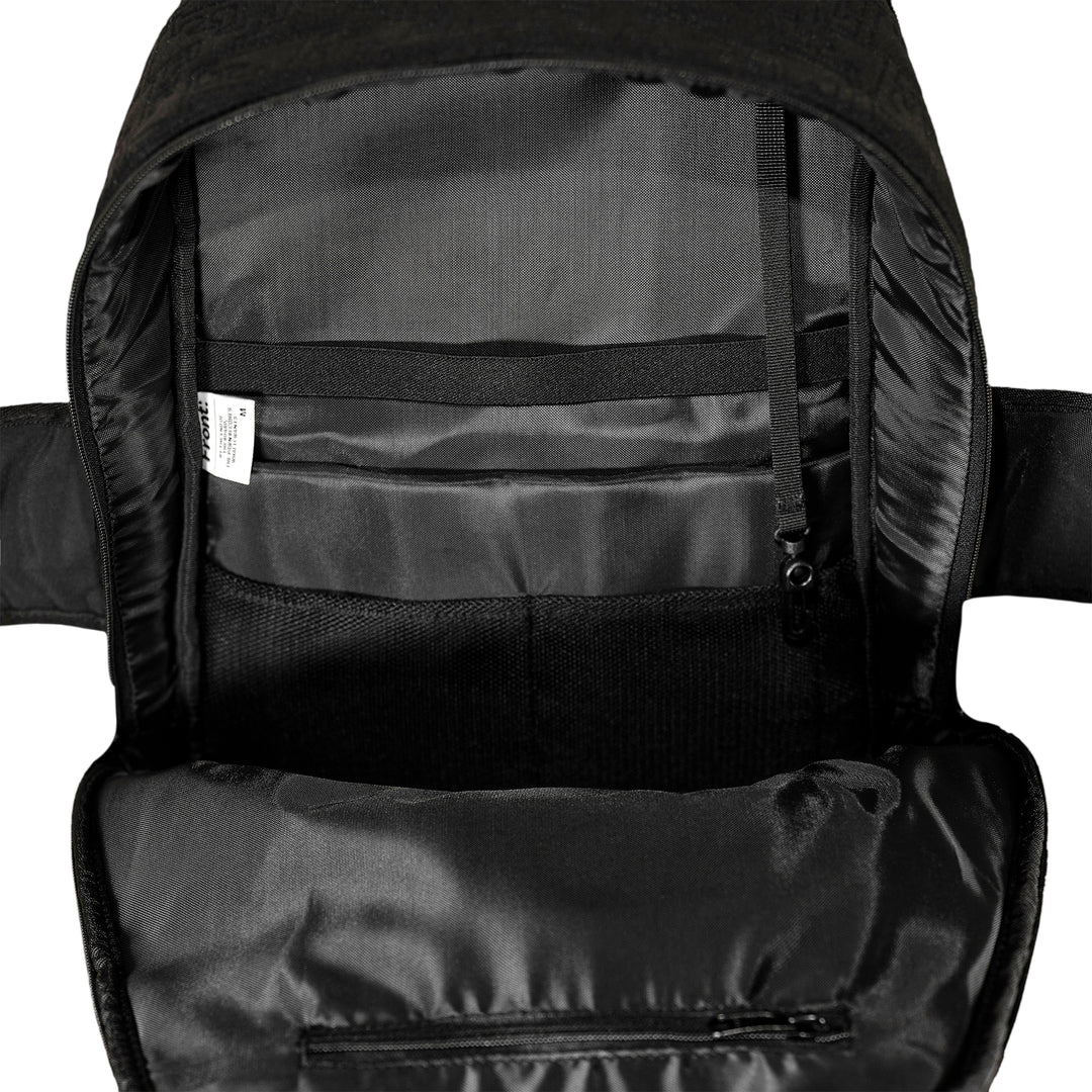 FRONT Queening The Pawn Backpack SB22 - BLACK - M